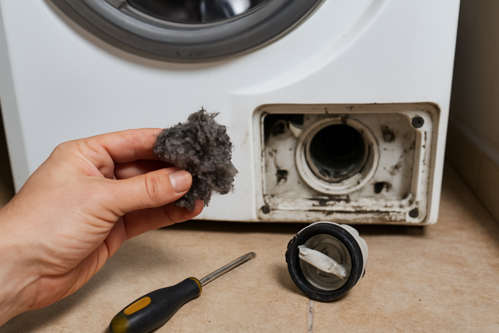 Code erreur F05 Hotpoint Ariston : Problème de vidange (filtre ou pompe bouché)