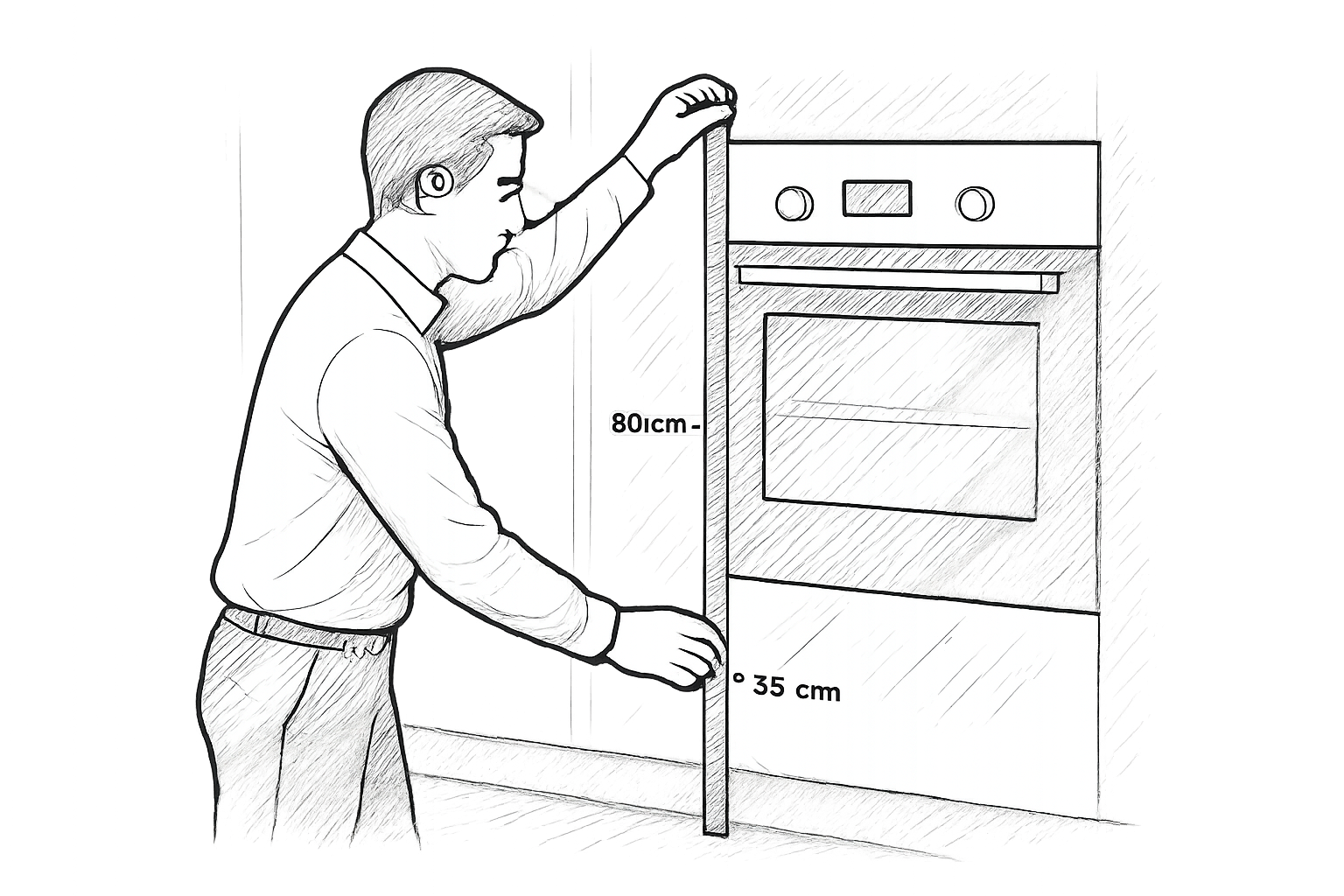 hauteur four cuisine