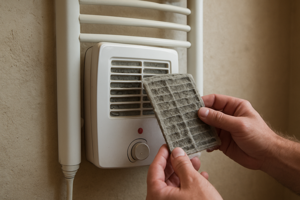 Problème de filtre sur sèche-serviette soufflant : causes, nettoyage et dépannage complet