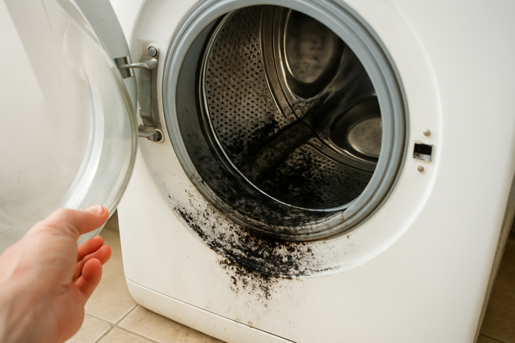 Traces noires dans la machine à laver : causes et solutions pour les éliminer